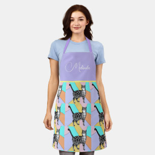 Cat Tabby Pattern Pastel Cats Womans Apron