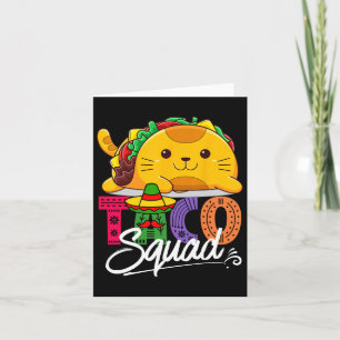 Cat Taco Squad Cinco De Mayo Cute Funny Mexican Fo Card