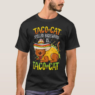 Cat Taco Youth Men Women Spelled Backward Tacocat T-Shirt