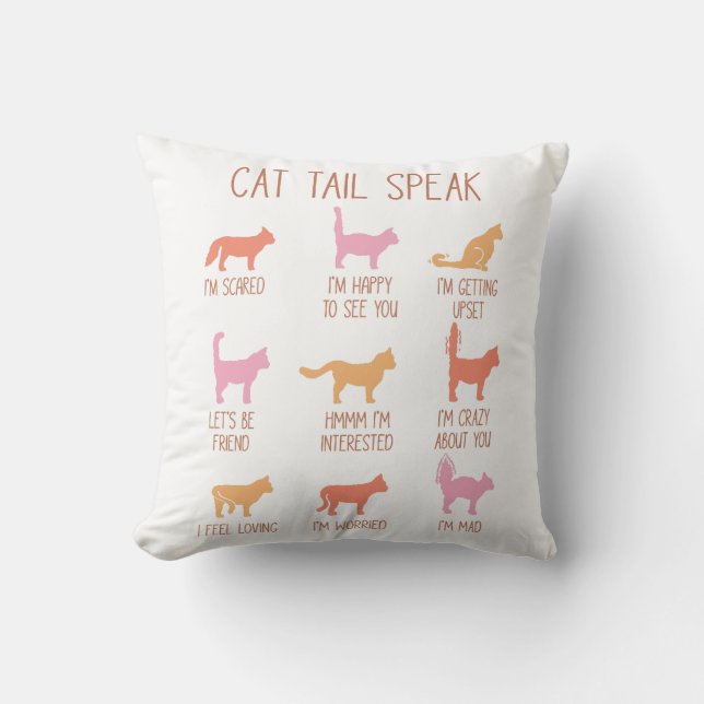Cat Tail Speak Cushion (Front)