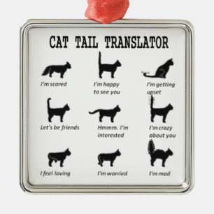 CAT TAIL TRANSLATOR SQUARE ORNAMENT