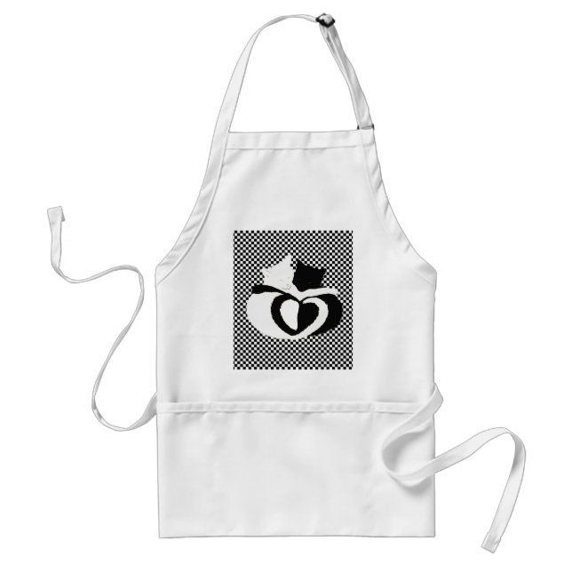 CAT tails - love black white Standard Apron (Front)