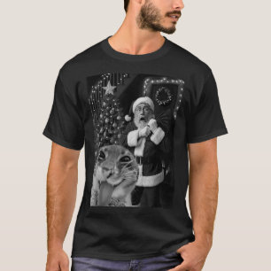 Cat Taking A Selfie Santa Christmas Xmas Pajamas H T-Shirt