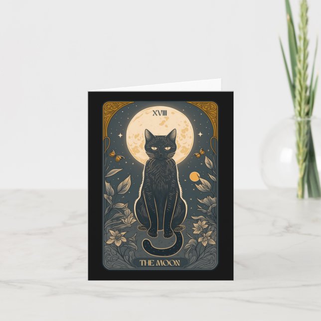 Cat Tarot Card, Moon Tarot Card Cat Mum Of Cats, C (Front)