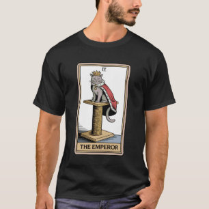 Cat Tarot Card The Emperor Cat Scratching Post Tre T-Shirt