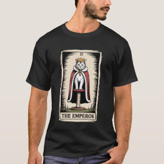 Cat Tarot Card The Emperor Cat Scratching Post Tre T-Shirt