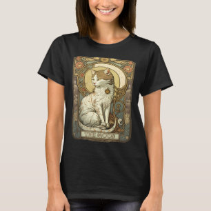 Cat Tarot Card The Moon Tarot Card Nouveau T-Shirt