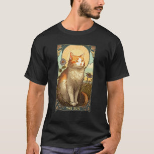 Cat Tarot Card, The Sun Tarot Card, Art Nouveau T- T-Shirt