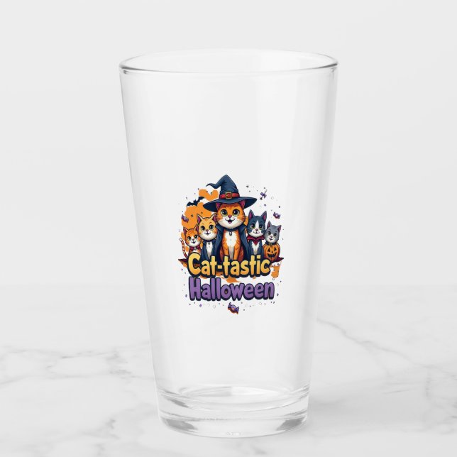 Cat-tastic Halloween Glass (Front)