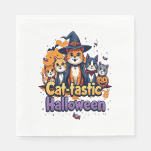 Cat-tastic Halloween Napkin
