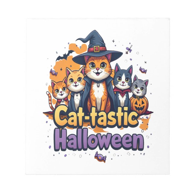 Cat-tastic Halloween Notepad (Front)