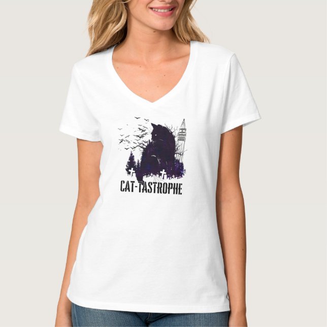 Cat-tastrophe - A Gothic Tale.w T-Shirt (Front)