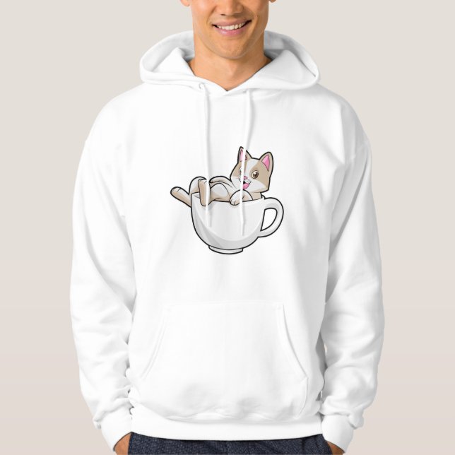 Cat Tea cup Hoodie (Front)