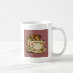 Cat Teacup Cute Vintage Victorian Pet Classic Coffee Mug
