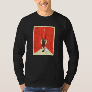 Cat Tears Scenery Mt Fuji Distressed Style Japanes T-Shirt