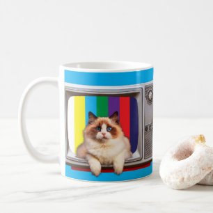 Cat Television Cat Lovers, Television Watchers Coffee Mug
