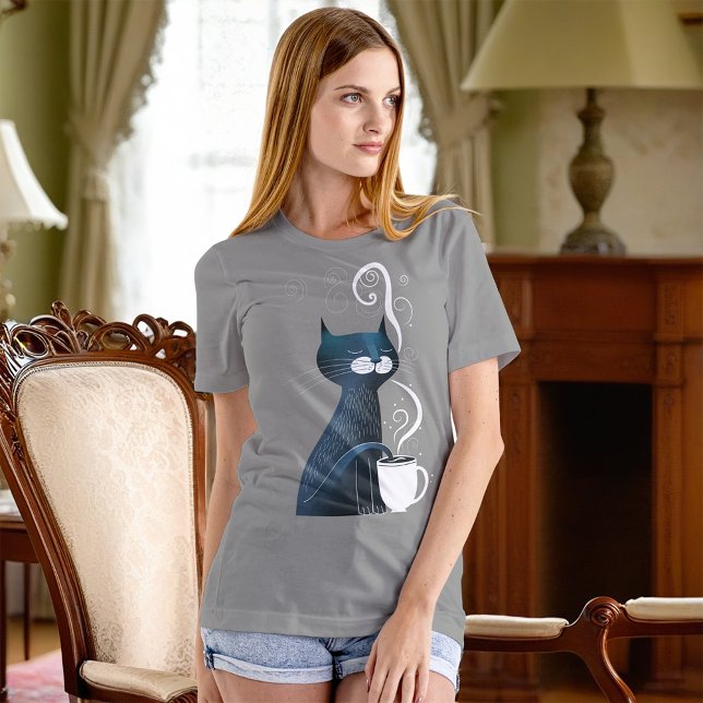 Cat Testing Tea Temperature With Tail Tri-Blend Shirt (Creator Uploaded)