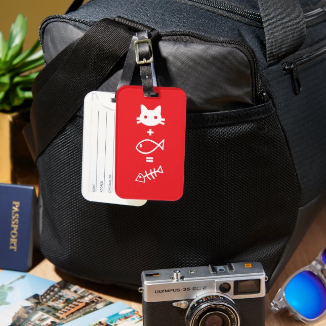 Cat-thematics Luggage Tag (Front & Back)