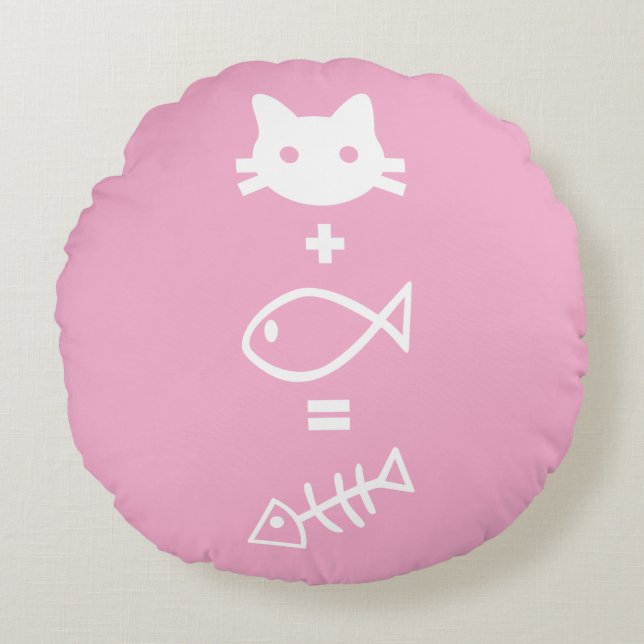 Cat-thematics Round Cushion (Front)