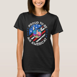 Cat Theme 4th Of July American Patriotic Design T-Shirt