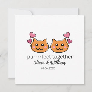 Cat Theme Funny Engagement Congrats Card Love Bird