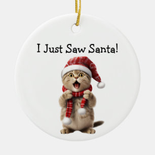 Cat Themed Christmas Cheer Cat Ornament