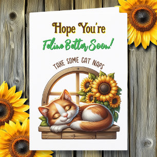 Cat Themed Get Better Card   Word Search Inside!