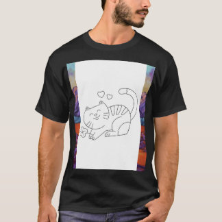 Cat-Themed Printed T-Shirt