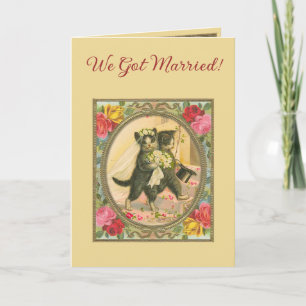 Cat Themed Wedding announcement 