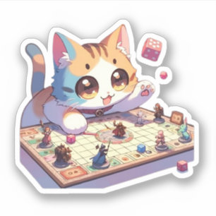 Cat Throwing Dice Tabletop Game