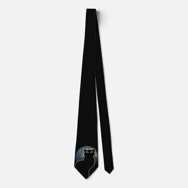 Cat Ties Stylish Black Cat Ties Cat Lover Gifts (Front)