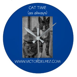 Cat Time Clock (Blue)