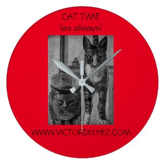 Cat Time Clock (Red)