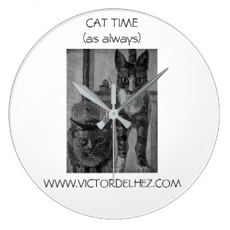 Cat Time Clock (White)