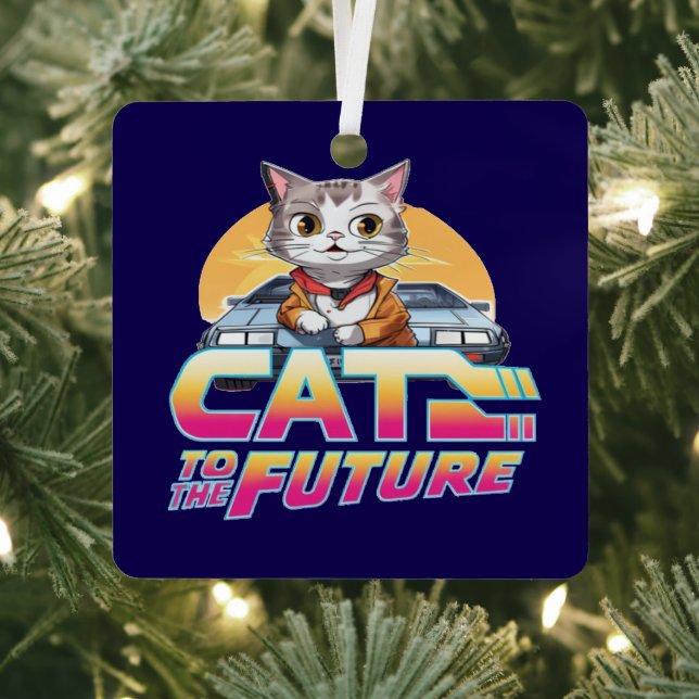 Cat To The Future Metal Tree Decoration (Insitu)