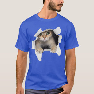 Cat Torn Cloth  Kitten lover cat  T-Shirt