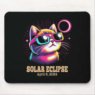 Cat Total Solar Eclipse April 8 Mouse Mat