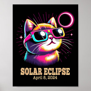 Cat Total Solar Eclipse April 8  Poster
