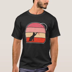Cat Toy Love V Day Cats Kitten Red Heart Fishing T-Shirt