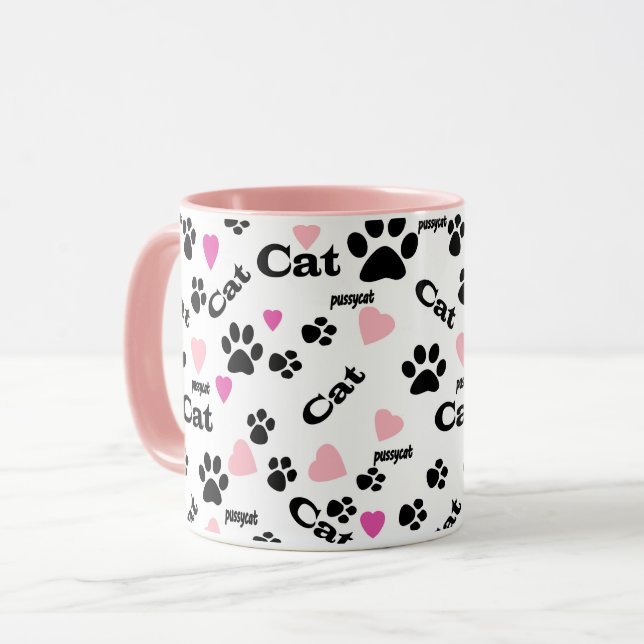 Cat tracks mug (Front Left)