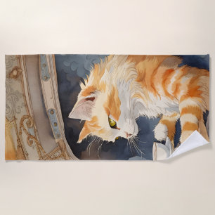 Cat Traveller Beach Towel