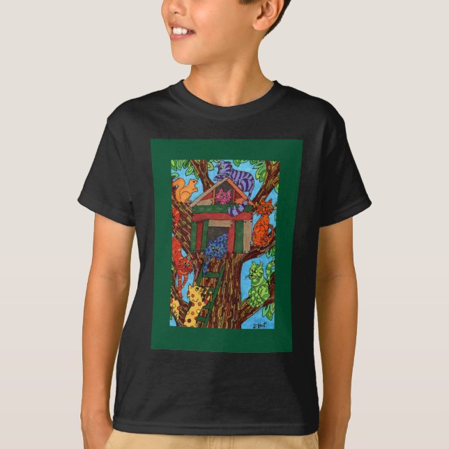 Cat Tree House T-Shirt (Front)