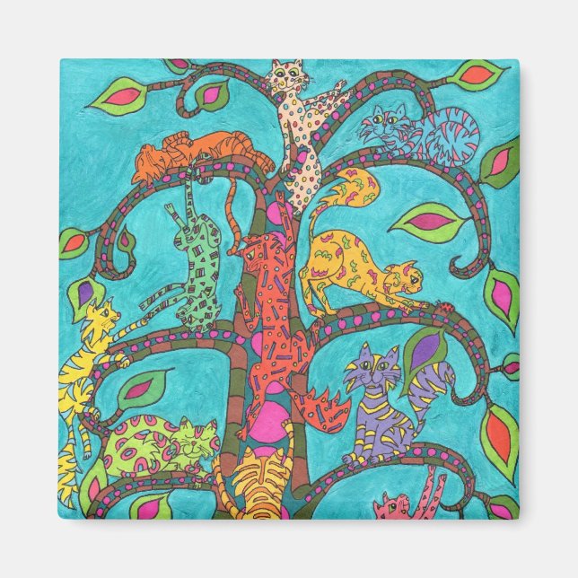 Cat Tree of Life Magnet (Front)