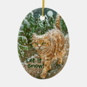 Cat trees Let It Snow Ornament