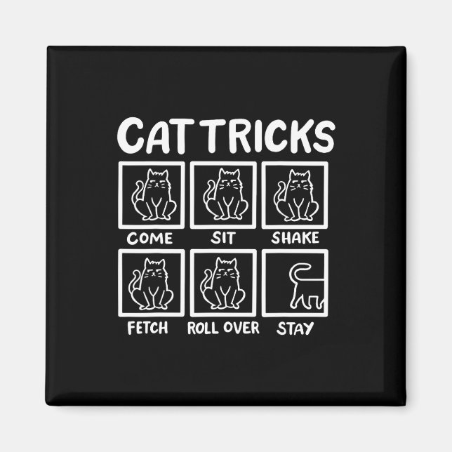 Cat Tricks Funny Cat Lover Gifts For Men  Magnet (Front)