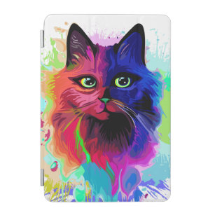 Cat Trippy Psychedelic Pop Art  iPad Mini Cover