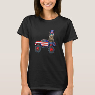 Cat Truck 4th of July Matching Family USA  Patriot T-Shirt