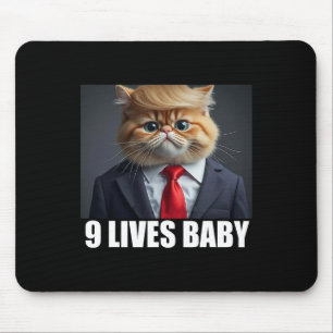 Cat Trump 9 Lives Ba2 Funny Trump Meme Mouse Mat