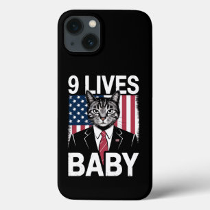 Cat Trump 9 Lives Baby Funny Trump Cat iPhone 13 Case