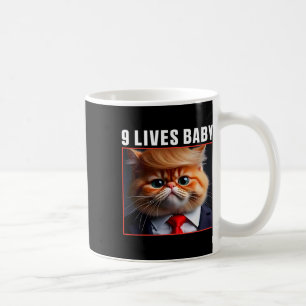 Cat Trump 9 Lives Baby Funny Vote For Trump Cats 2 Coffee Mug